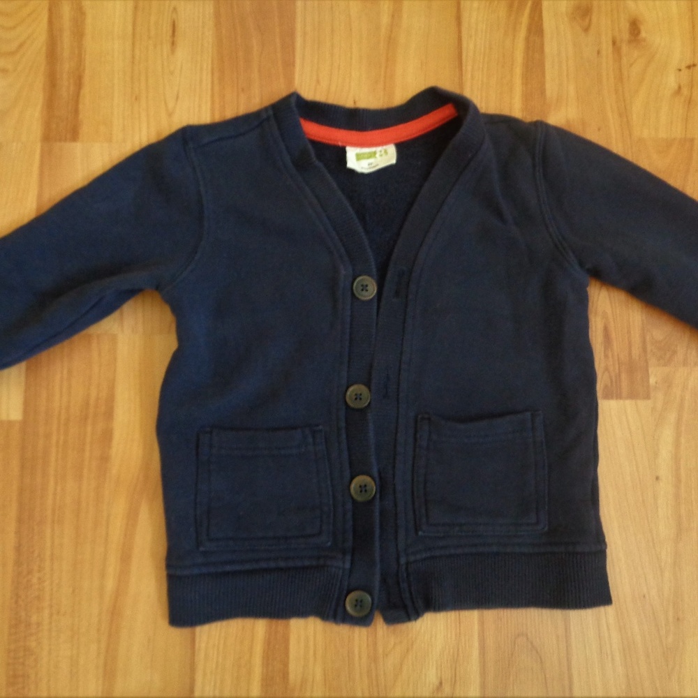 Crazy 8 navy blue sweatshirt button front cardigan